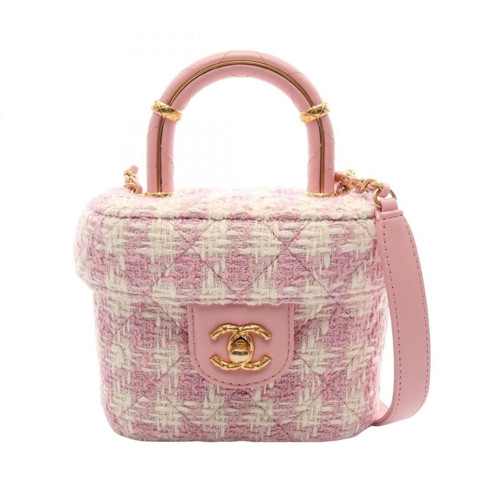 Chanel Matelassé Vanity 2-Way Shoulder Bag/Handbag, Fabric Leather, Women's, ...